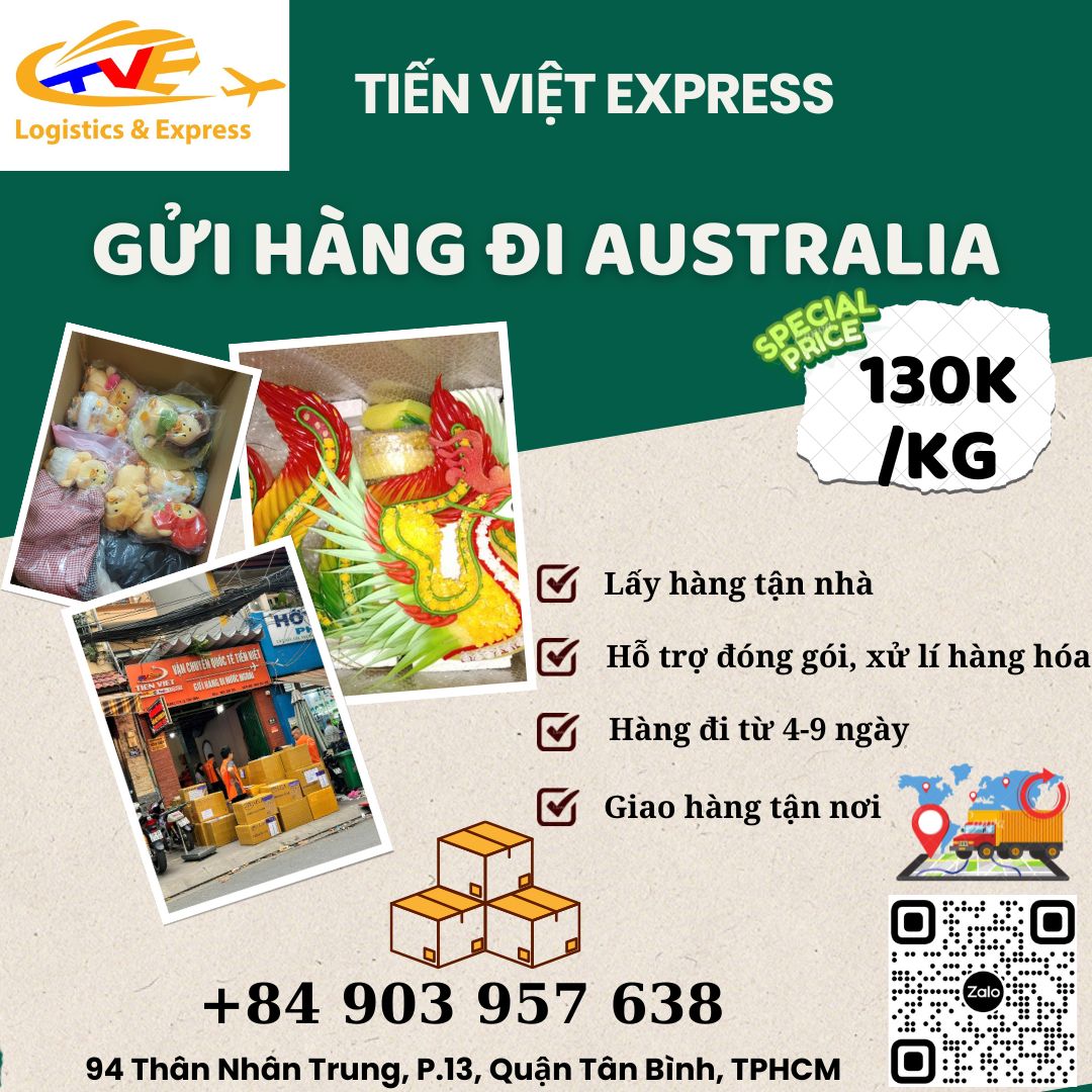 Gửi hàng đi Úc- Tiến Việt Express